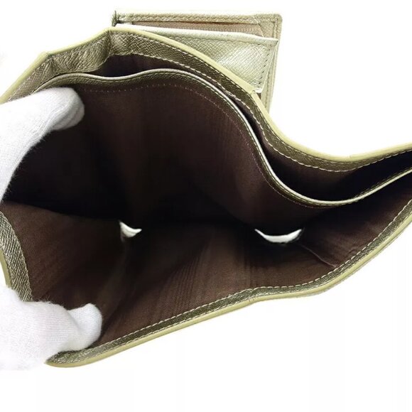 Celine long wallet Macadam Beige Canvas x Leather Authentic USED - Picture 9 of 11